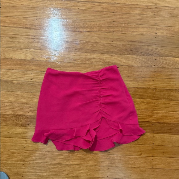 Pink Ruffled Mini Skort - Picture 1 of 2